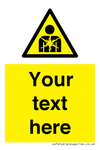 Custom Warning substance or mixture presenting a health hazard